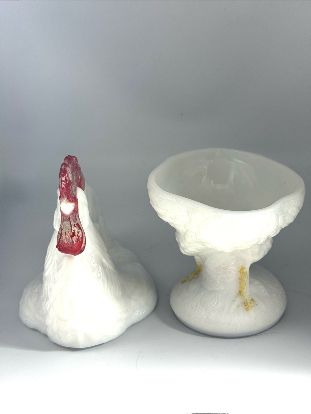 Vintage ?Westmoreland? White Milk Glass Chicken - Picture 5 of 7